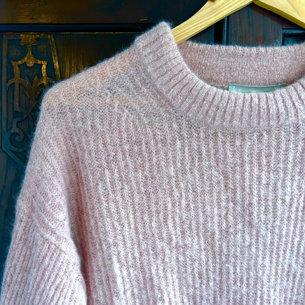 Everlane Alpaca The Cocoon Crew Light Pink Small